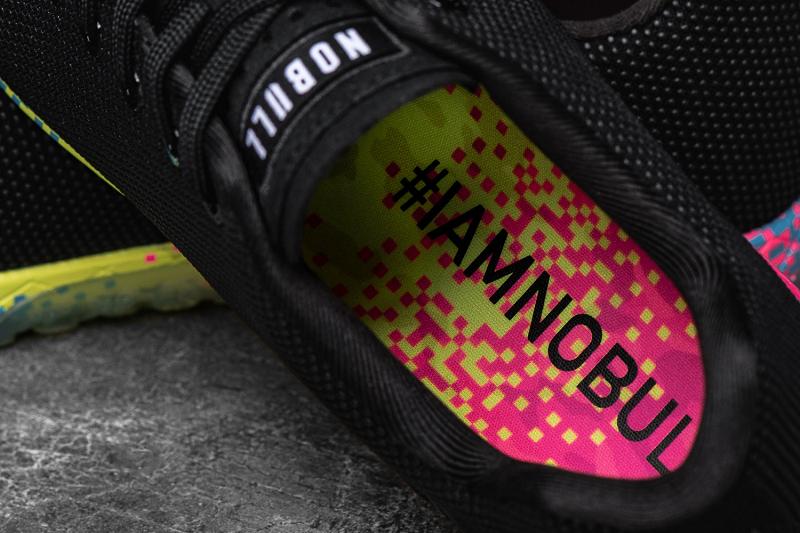 Men's Nobull Neon Glitch Trainers Black | SG I2463L